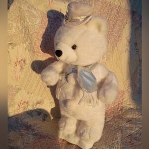 Vintage 90s Telco Motion-ettes Animated Polar Bear 🎩 Winter Holiday Decor✨Rare